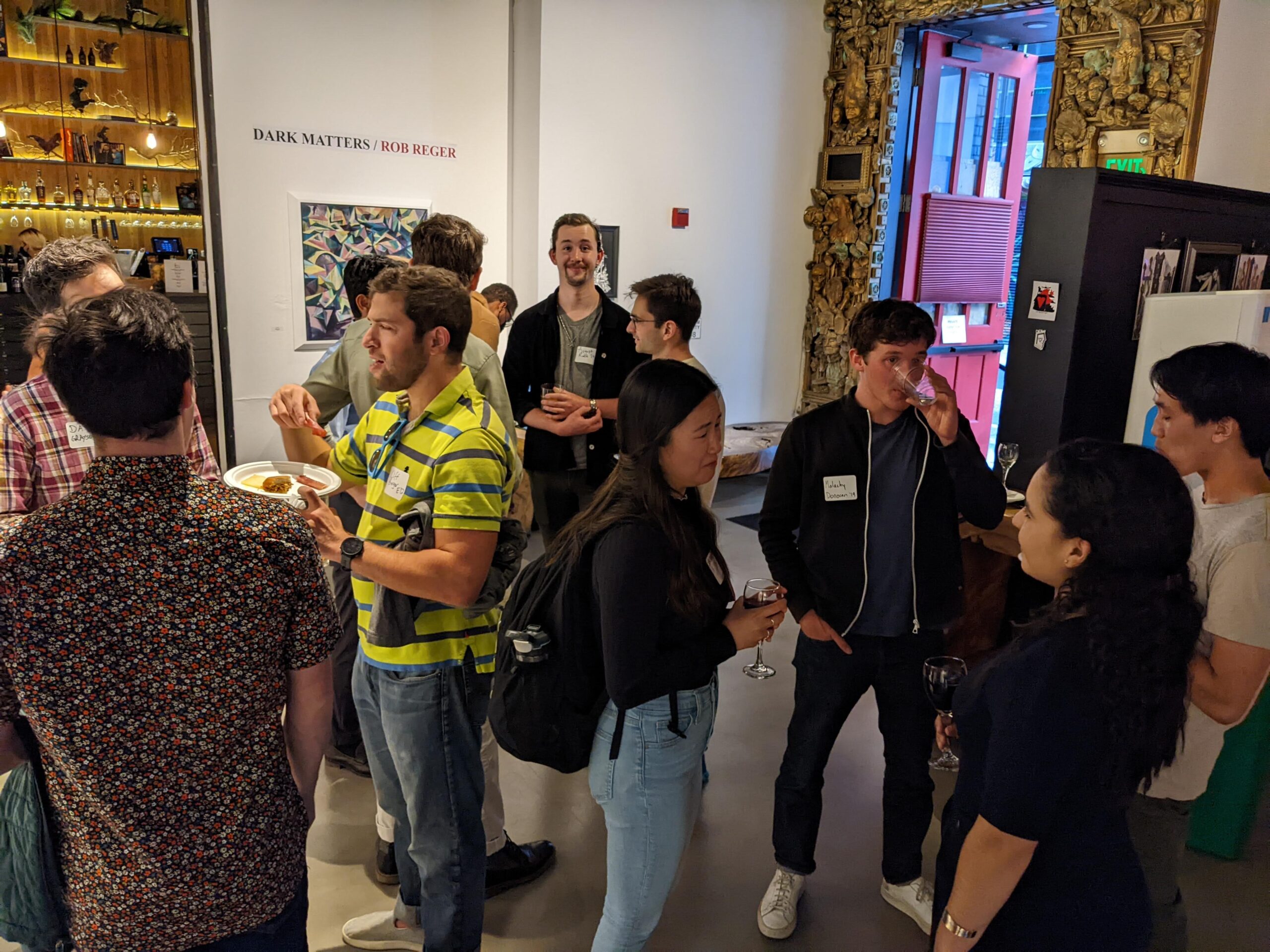 Tufts entrepreneurial alumni mingling at art gallery