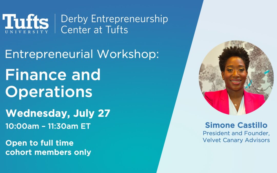 Entrepreneurial Workshop: Finance and Operations (TVA 2022 full time cohort only)
